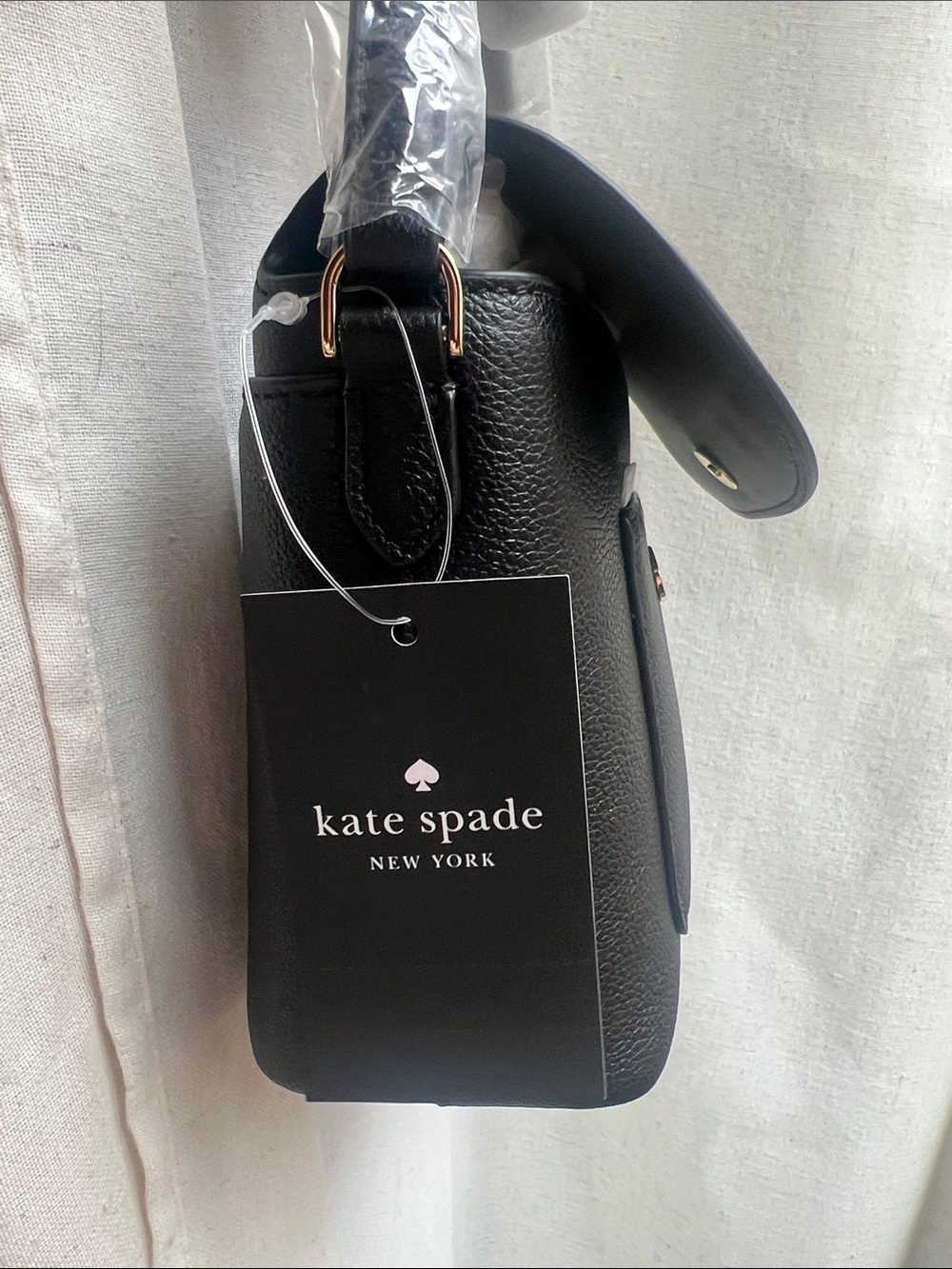 Kate Spade Elsie KE390 Black Pebbled Leather Crossbody NWT - Picture 3 of 7